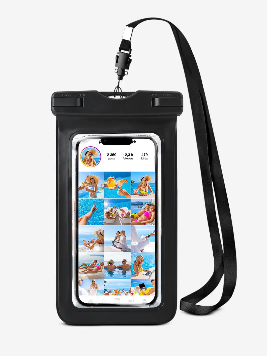 Waterproof Phone Bag - Black-0