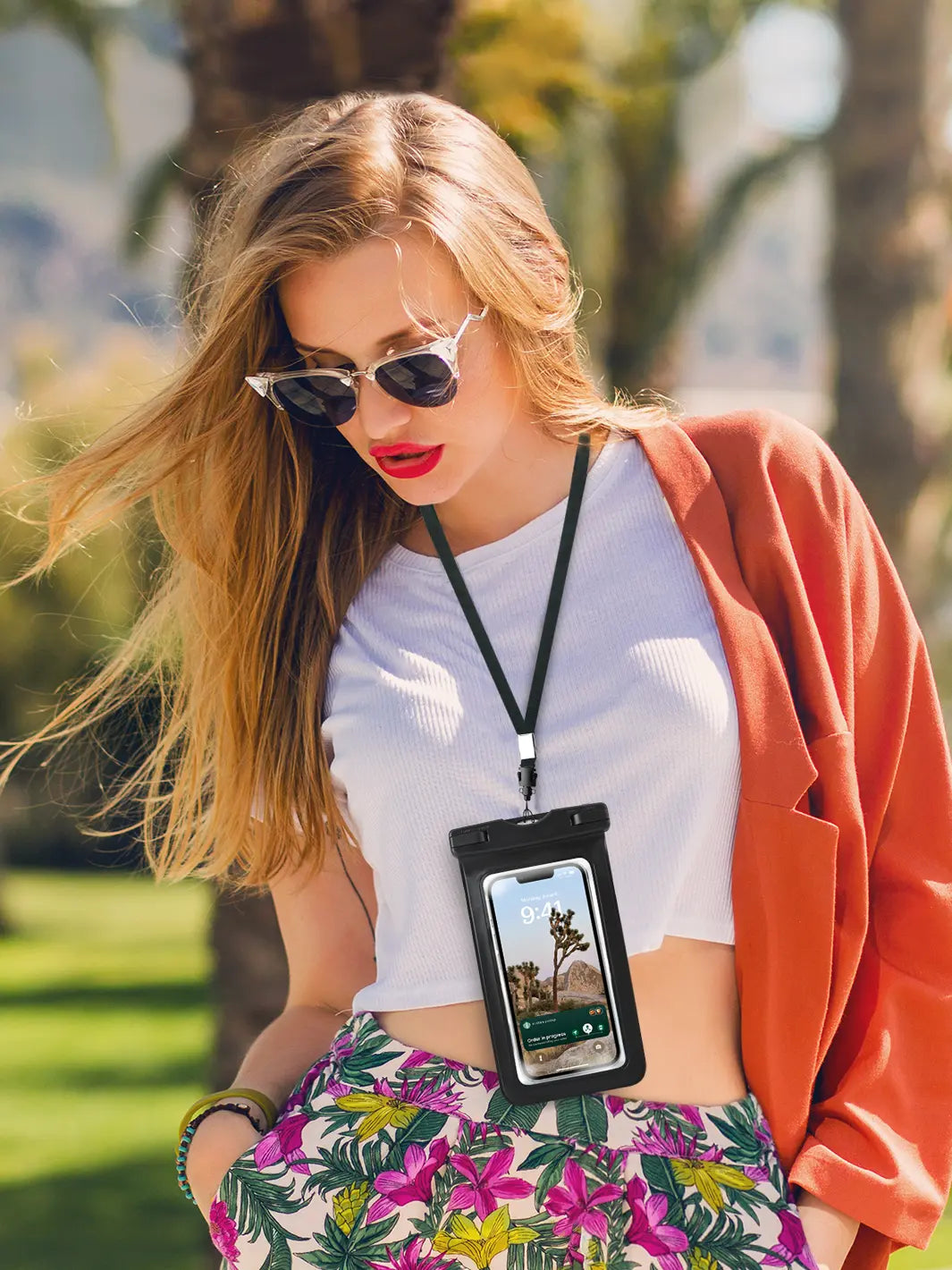 Waterproof Phone Bag - Black-4